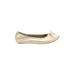 Zoe & Zac Flats: Gold Solid Shoes - Kids Girl's Size 3 1/2