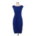 Connected Apparel Casual Dress - Sheath: Blue Dresses - Women's Size 10