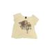 Disney Short Sleeve T-Shirt: Tan Marled Tops - Kids Girl's Size Medium