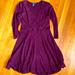 American Eagle Outfitters Dresses | American Eagle Fit And Flare Rib-Knit Sweater Dress | Color: Purple/Red | Size: M