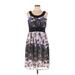 Jonathan Martin Casual Dress: Purple Print Dresses - Women's Size 10