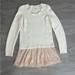 Anthropologie Tops | Anthropologie Knitted & Knotted Size S Ballerina Tunic Wool Blend Sweater | Color: Cream/Pink | Size: S
