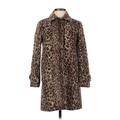 J.Crew Coat: Brown Leopard Print Jackets & Outerwear - Women's Size 0 Petite