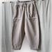 Nike Pants & Jumpsuits | Nike Cropped Fleece Lined Pockets Track Pants High Waist Nylon M Super Cute! | Color: Tan | Size: M