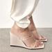 Zara Shoes | *New Wt* Zara Wedge Heels | Color: Cream | Size: 7.5