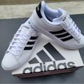 Adidas Shoes | Men Adidas Grand Court 2.0 Shoes White Black Athletic Sneakers Gw9195 Men's | Color: Black/White | Size: Various