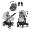 CYBEX Gold EOS 2in1 Kinderwagen, Inkl. EOS Adapter und CYBEX Gold Babyschale Cloud G i-Size, Inkl. Neugeboreneneinlage, Lava Grey