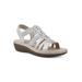 Women's Camryn Casual Sandal by Cliffs in Silver Metallic Suede (Size 8 M)