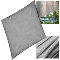 Toile solaire Voile ombrage Protection solaire uv Respirant pehd Gris 4x4 m Carré Tissu Balcon