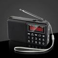 Radio portable FM/AM(MW)/SW/USB/Micro-SD/MP3 avec gros boutons et grand écran, rechargeable