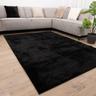 Omid Carpets - Noir Tapis de salon Pile courte et douce - 160x230cm