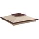 Toile de rechange pour tonnelle barnum dim. 3,25L x 3,25l m polyester imperméabilisé beige chocolat
