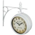 Horloge murale, design vintage, analogique, fonctionne avec 2 piles, décorative, hlp : 34x35x10 cm,