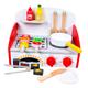 ibasenice 1 Set Play House Toy Kids Wooden Toys Cooking Toys for Kids Wooden Cooking Toys Kids Playset Girls Toys Children Kitchen Plaything Variety Baby Red Kitchen Utensils