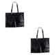 SOIMISS 2pcs Jelly Shouder Bag Schoolbag Bookbag Transparent Shoulder Bag Elegant Tote Bag Black Tote Bag Handbags Sling Bag Dinosaur Keychains for Women Pv