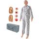 YANHAO Life Size Patient Care Manikin Nursing Manikin for Training for Adults with Decubitus Module & Male Female Genitals & Hospital Gown for First Aid and Nursing Training Teaching Props
