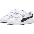 Sneaker PUMA "SMASH 3.0 L V PS" Gr. 34, bunt (puma white, puma navy, for all time red) Kinder Schuhe Sportschuhe