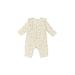 Little Me Long Sleeve Onesie: Ivory Bottoms - Size 3 Month