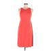 Athleta Casual Dress - A-Line Scoop Neck Sleeveless: Orange Print Dresses - Women's Size Medium