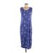 DressBarn Casual Dress - Slip dress: Blue Stars Dresses - Women's Size 8