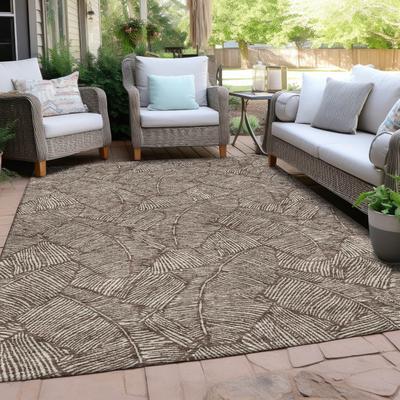 Machine Washable Indoor/ Outdoor Chantille Tropical Palm Rug