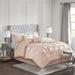 7pc Full Size Embroidery Tufted Comforter Set Blush