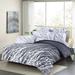 5pc King Bedding Duvet Cover Set Tree Branches Grey