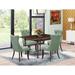 East West Furniture Dining Table Set Contains a Rectangle Kitchen Table and Parson Chairs, Mahogany (Pieces Options)