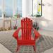 Reclining Chair Wooden Campfire Chairs Rocking Adirondack Chair, Red