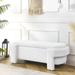 GEITIN Linen Fabric Upholstered Bench with Large Storage Space
