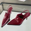 Eilyken-Escarpins pointus à talons hauts pour femmes mules peu profondes sandales de mariage