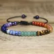 Bracelets de perles de pierre Chakra pour hommes et femmes pierre précieuse de guérison Reiki Yoga