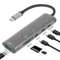 HUB USB Type C vers USB 3.0/2.0 DATA PD lecteur de carte SD/TF emplacement répartiteur