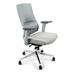 Skutchi Designs, Inc. Ergonomic Polyester Blend Executive Chair Aluminum/Upholstered in Gray | 40.75 H x 26 W x 26.75 D in | Wayfair 6225B-HS