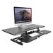 Mount-It Large Standing Desk Converter w/ 47 in, Desktop, Black Wood/Metal in Black/Brown/Gray | 47.2 W x 33.8 D in | Wayfair MI-15009L