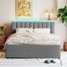 Ivy Bronx Krisan Platform Bed Wood & Upholstered/ in Brown/Gray | 40.2 H x 65 W x 79.9 D in | Wayfair F7DC5BB6E0E84256A53B8B217118C85D