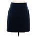 Ann Taylor Casual Skirt: Blue Solid Bottoms - Women's Size 10