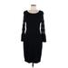 Calvin Klein Casual Dress - Sweater Dress: Black Dresses - Women's Size Medium