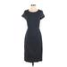 De Collection Casual Dress - Sheath: Black Polka Dots Dresses - Women's Size Small