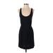 Ann Taylor LOFT Casual Dress - Mini Scoop Neck Sleeveless: Black Solid Dresses - Women's Size X-Small