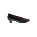 BeautiFeel Heels: Slip-on Chunky Heel Minimalist Black Solid Shoes - Women's Size 38 - Round Toe