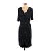 Apt. 9 Casual Dress V Neck Short sleeves: Black Dresses - Women's Size Small