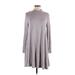 Lou & Grey Casual Dress - Sweater Dress: Gray Marled Dresses - Women's Size Medium