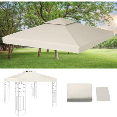 Vingo Ersatzdach für Faltpavillon Dachplane Ersatz-Plane Pavillondach 3x3M Beige Image