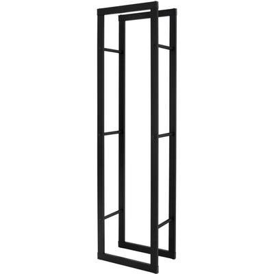 Ml-design - Kaminholzregal 40x150x25 cm rechteckig Schwarz, Metall, Innen/Außen, Brennholzregal Image