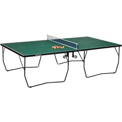 Sportnow - Tischtennisplatte, Klappbar Tischtennistsich inklusive Tischtennisnetz, Rollen, 2