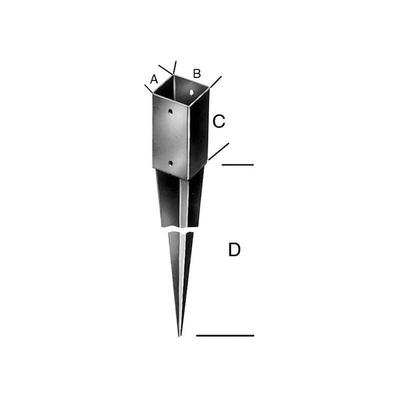 Einschlagbodenhülsen tzn 91x900 Stärke 1,8mm