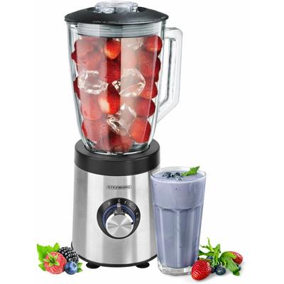 Steinborg Glas Standmixer BPA-Frei 5 Stufen+Pulsfunktion 1,5 L 800 W