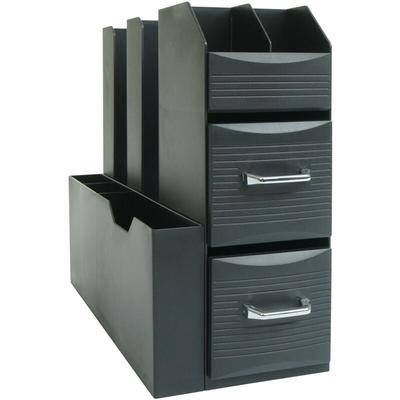 Neuwertig] Schreibtisch Organizer HHG 762, Büroablage Stiftehalter Aufbewahrungsbox mit 2 Image