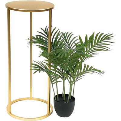 Blumenhocker Metall Gold Rund 70 cm Blumenständer Beistelltisch 96510 l Blumensäule Modern